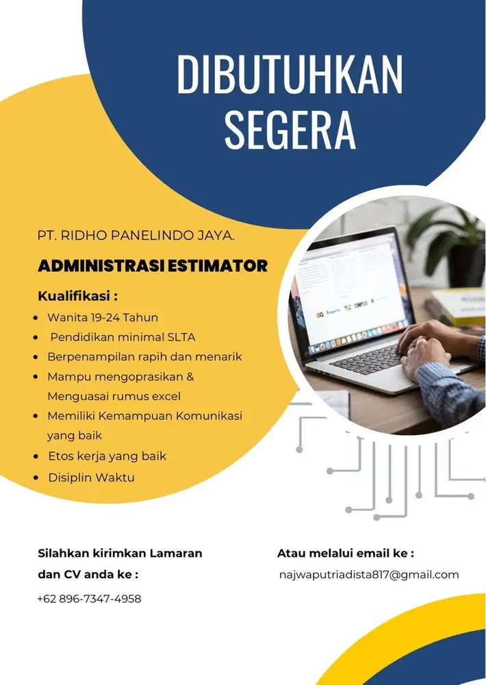 Lowongan Pekerjaan Administrasi Estimator