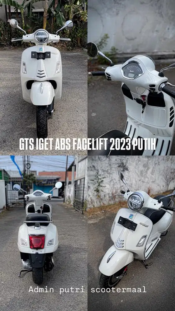 PIAGGIO VESPA GTS FACELIFT 2023 PUTIH