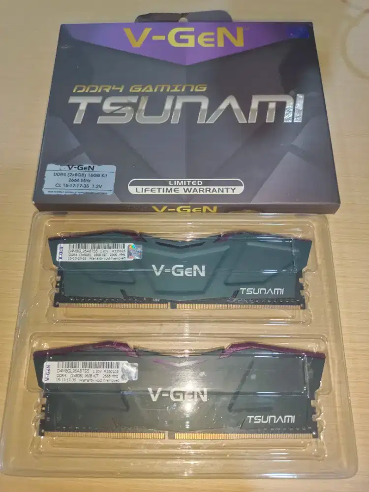 RAM V-Gen Tsunami16Gb Kit - 2x8Gb, DDR4 2666Mhz