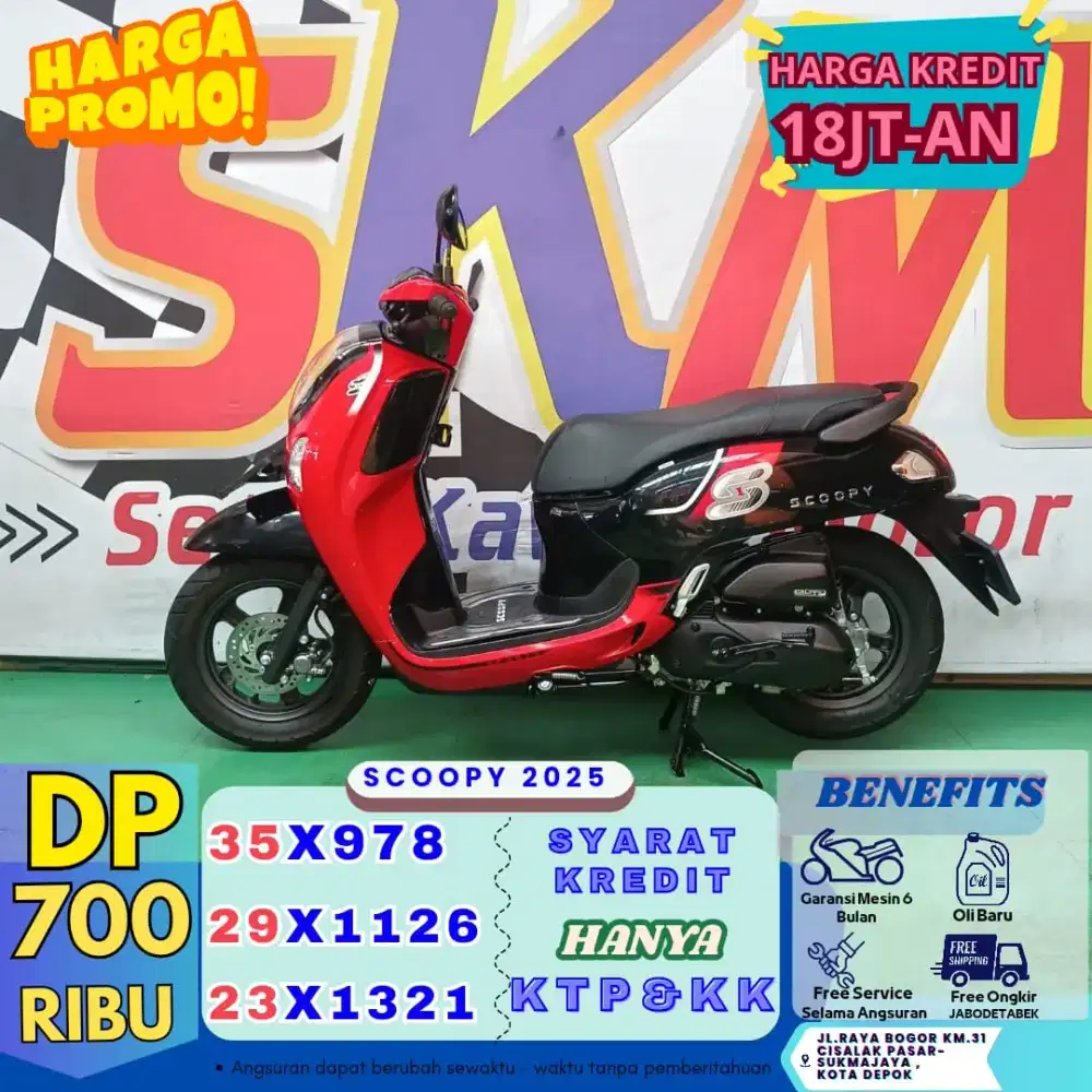 ( scoopy tahun 2025 DP:700 garansi mesin 6bulan cash