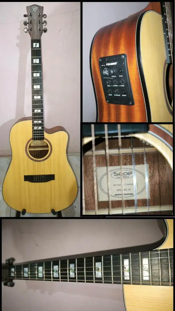 Chard WD68C Acoustic Electric in Natural Satin