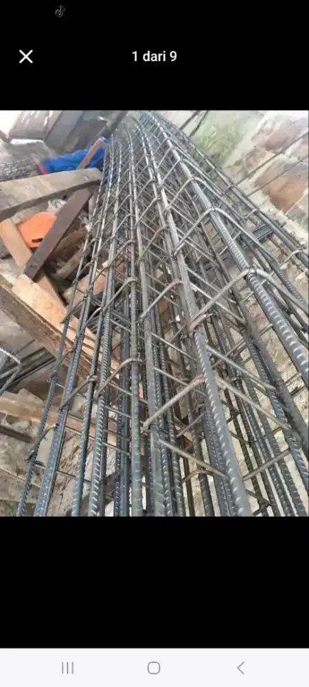 Tiang jadi beton besi 10 ulir sni