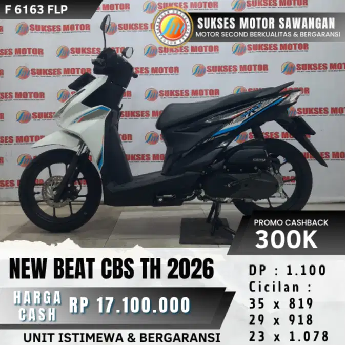 MULUS ISTIMEWA HONDA BEAT NEW CBS TH 2026 BISA CASH KREDIT BERGARANSI