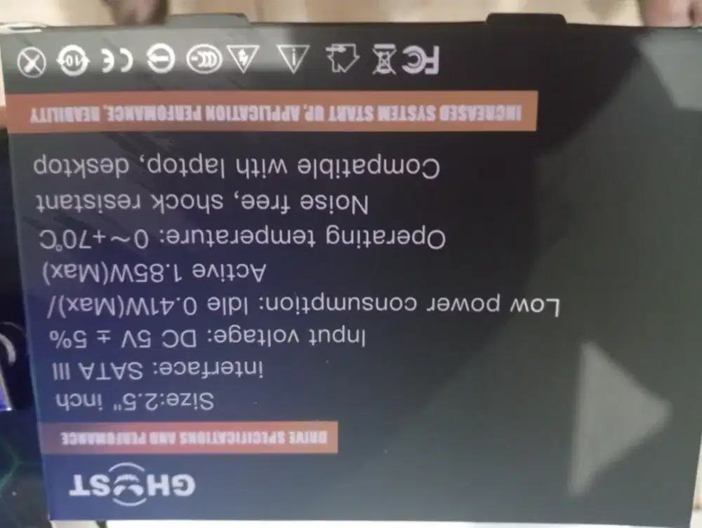 Ssd 128 gb ghost SATA garansi 2 tahun