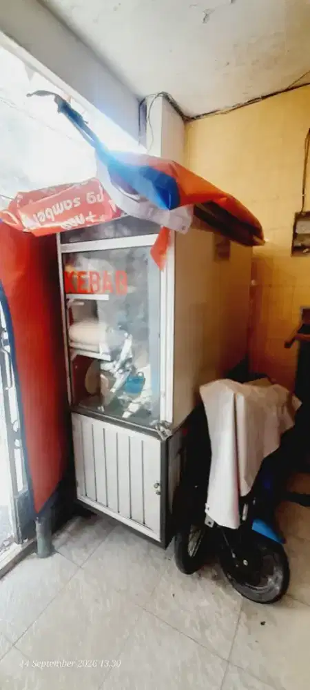 Gerobak alumunium tutup depan