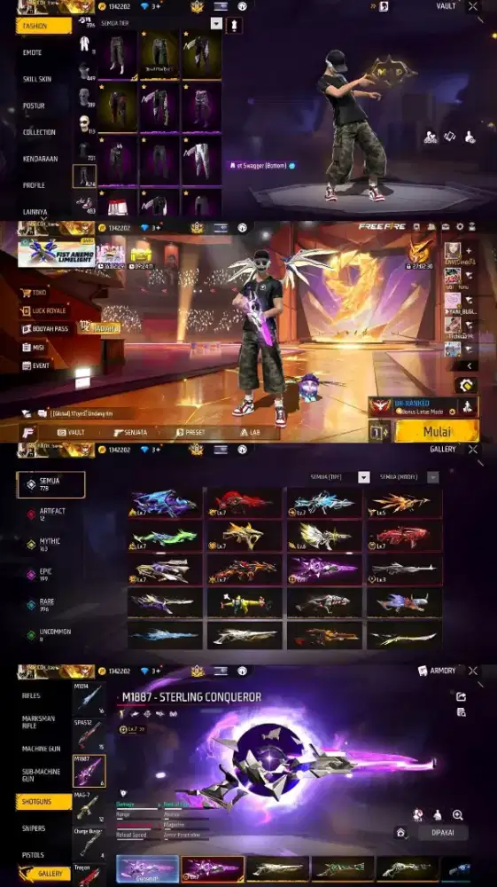 JUALAN AKUN FREE FIRE ALL AMANAH DAN TERPERCAYA MINAT LANGSUNG CHET