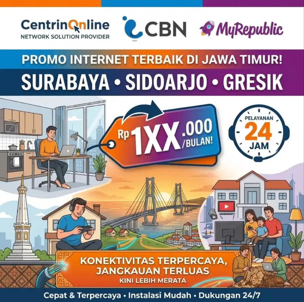 [PROMO JATIM] Pasang Internet CBN/MyRepublic/CENTRIN