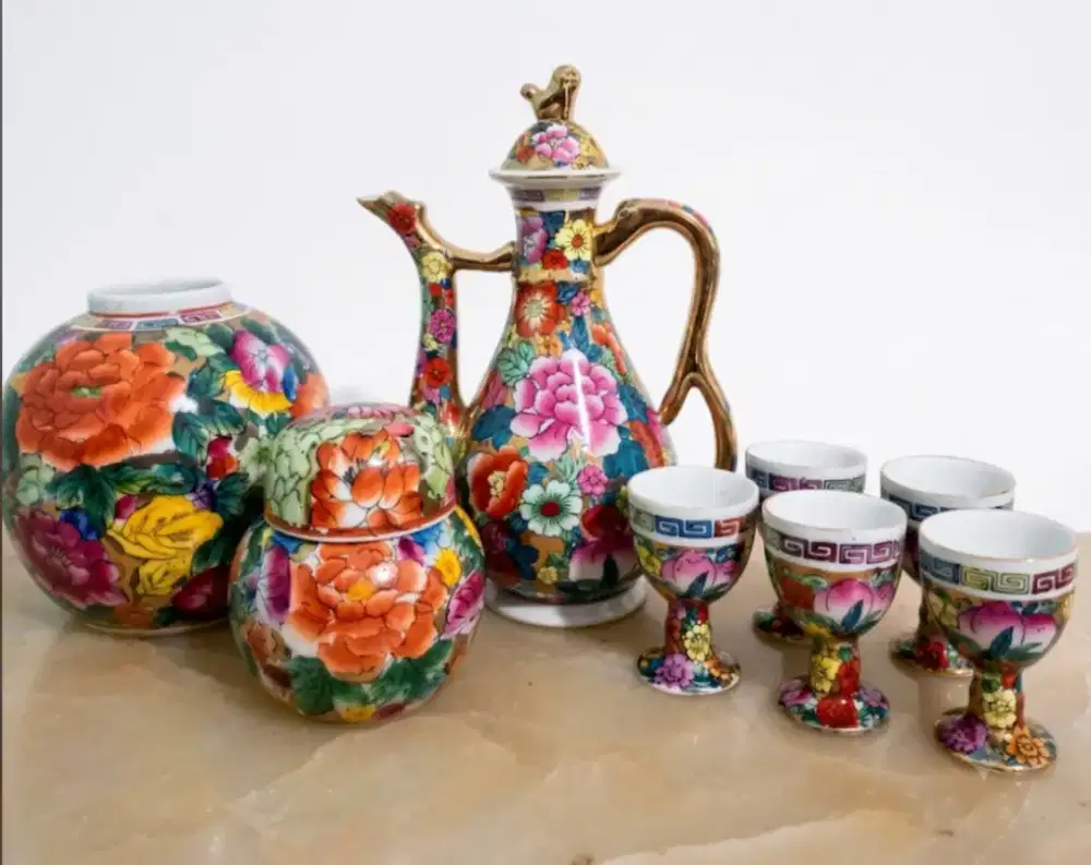 VINTAGE KERAMIK SET ANTIK CHINA