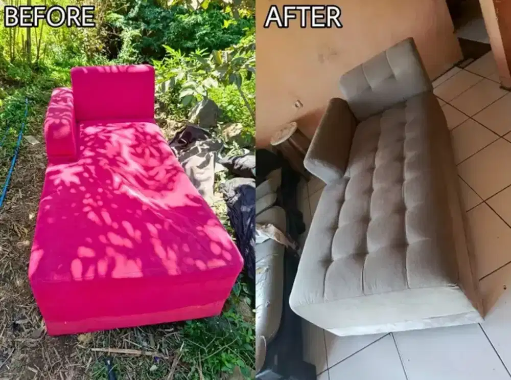 Jasa renovasi kursi sofa sudut selonjor L