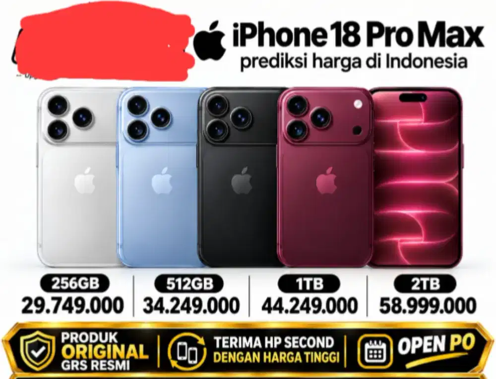 iphone 18 promax new garansi