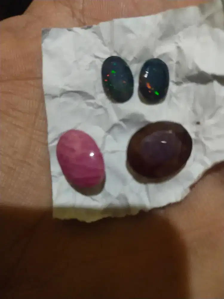 Set batu black oval dan 2kaga tau namanya