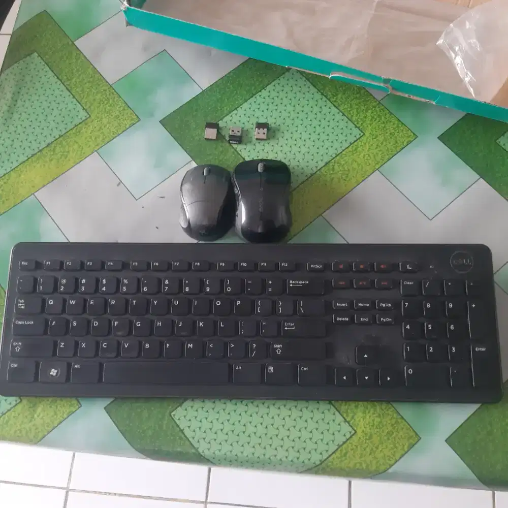Keyboard Wireless Dell Mouse Wireless Rapoo dan micro
