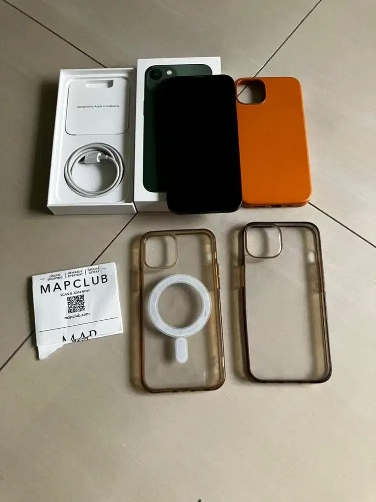 iPhone 13 Green 256G iBox Fullset Bonus iWatch SE 40mm Rosegold