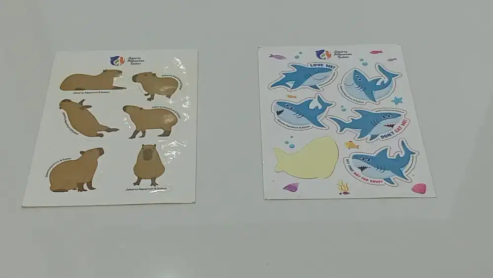 Stiker Koleksi Langka Jakarta Aquarium & Safari — Paket 2 Lembar