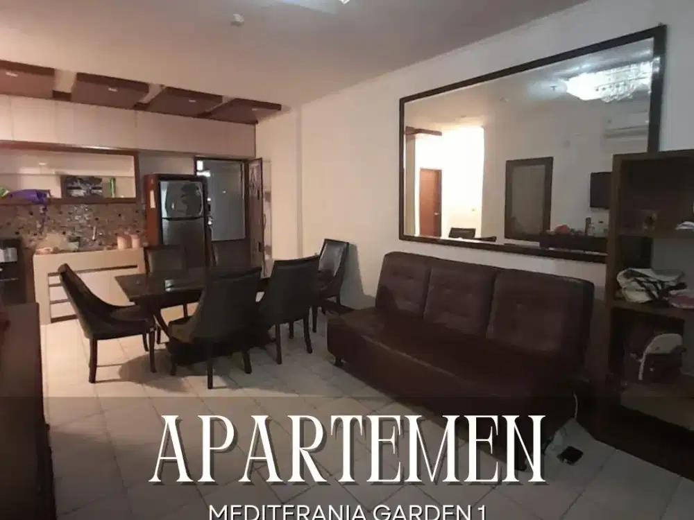 DIJUAL JARANG ADA APARTEMEN MEDITERANIA GARDEN 1 TOWER CATELYA 3BR FURNISHED DI JAKARTA BARAT