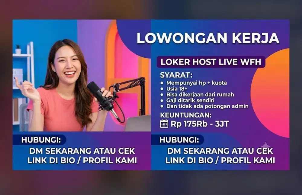 Loker host cewek