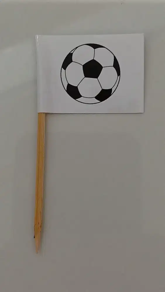 Bendera Tusuk Motif Bola Sepak — Satuan