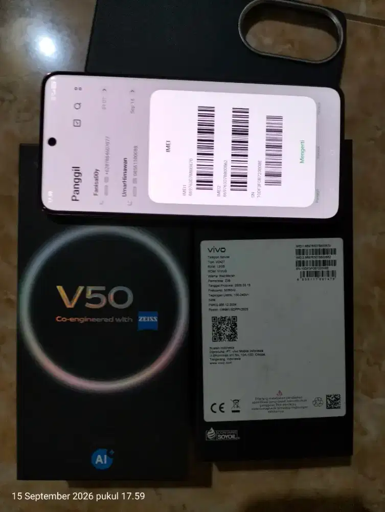 Vivo v50 5g 12/512 varian trtinggi mulus 93%