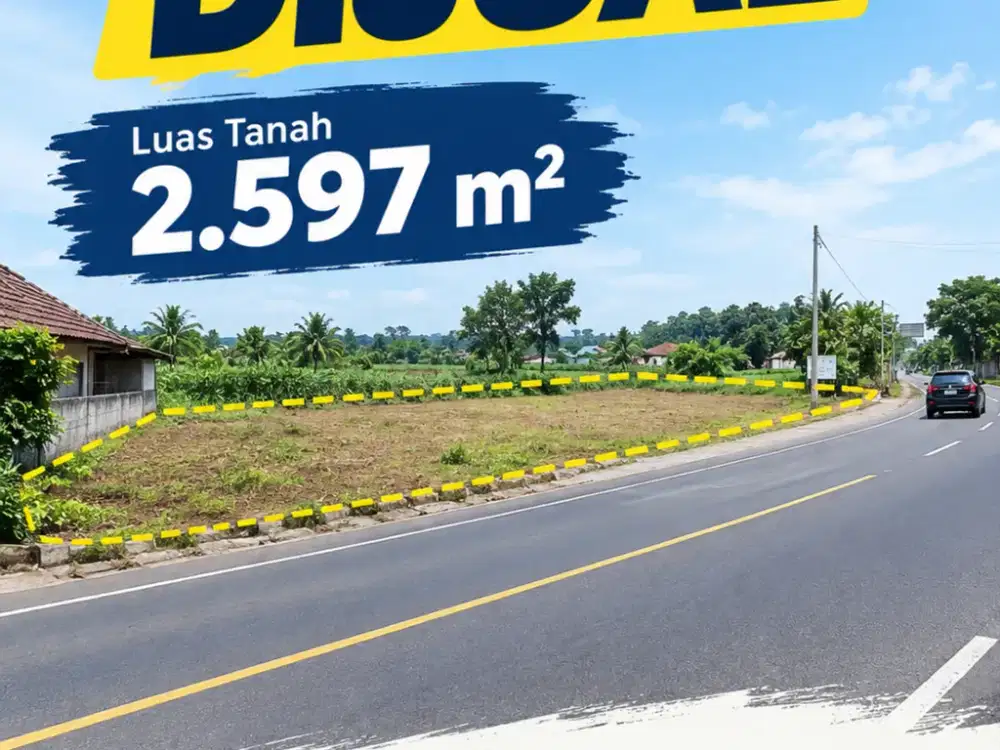 Jual Cepat Tanah Murah Siap Bangun Dengan Luas 2.597 m² Lokasi Sangat Strategis Di Sisi Jalan Raya Utama Ciawi Tasikmalaya Jawa Barat