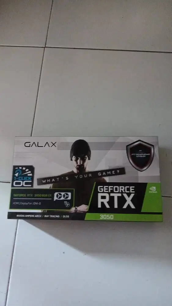 VGA GALAX GeForce RTX 3050 6GB GDDR6 EX (1-Click OC) - DUAL FAN