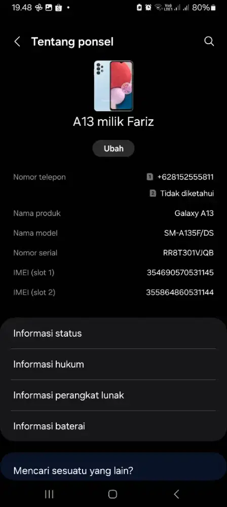 Samsung A13 Ram 6/128