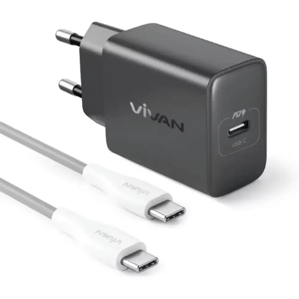 VIVAN C30S Charger Vivan Type-C to C 30W Fast Charging