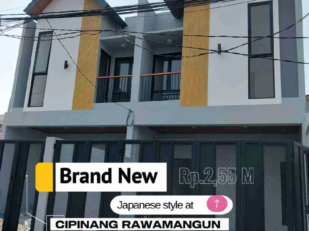 FOR SALE | RUMAH  MINIMALIS JAPANESE STYLE CIPINANG DEKAT KE RSUP. PERSAHABATAN RAWAMANGUN JAKARTA TIMUR