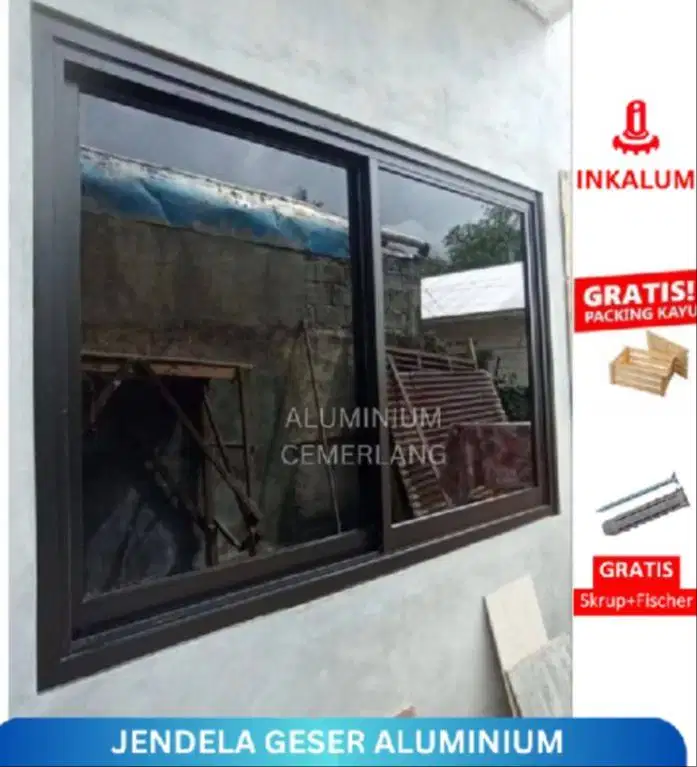 Jendela sleding alumunium L 150/ T 100