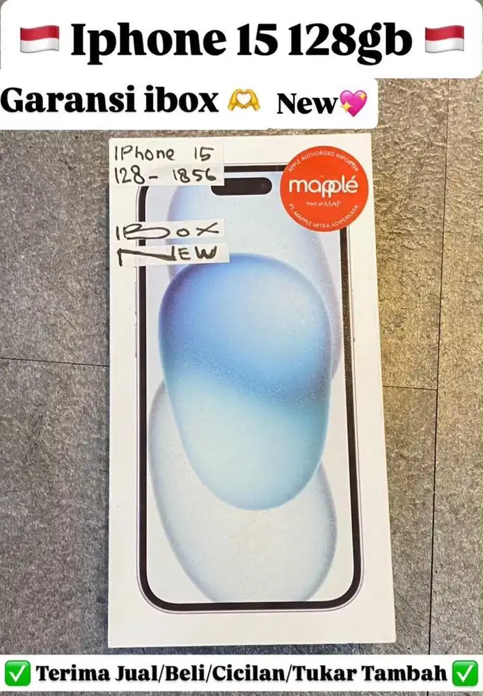 Iphone 15 128 Gb Blue New Segel Resmi
