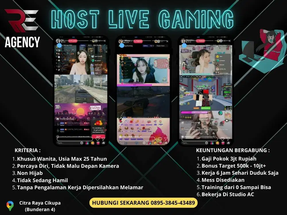 OPEN RECRUITMENT HOST LIVE GAMING
