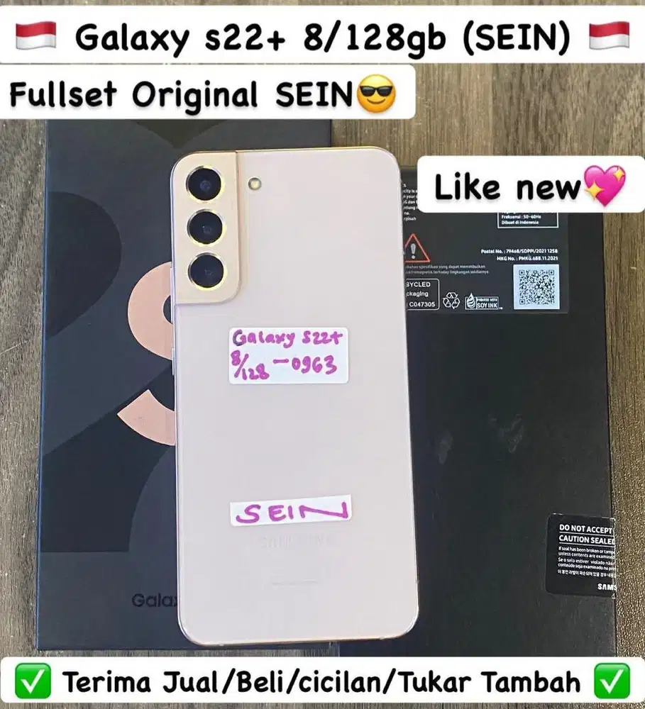 Samsung S22 Plus 8/128 Gb Pink Resmi sein
