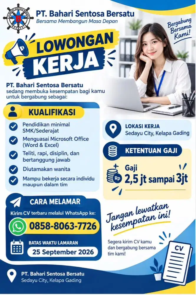 Lowongan staff administrasi