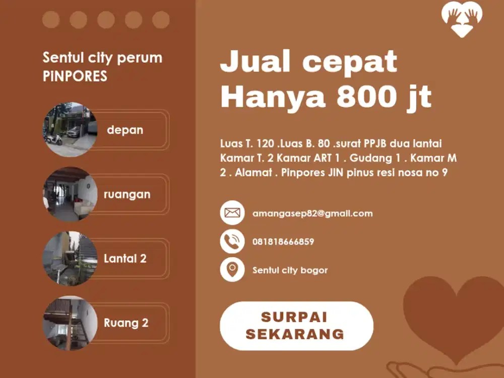 Perumhan sentul city di PINPORES Jual cepat Di bawah pasaran