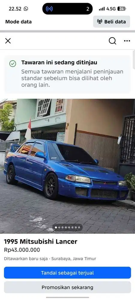 Mitsubishi Lancer 1995 Bensin