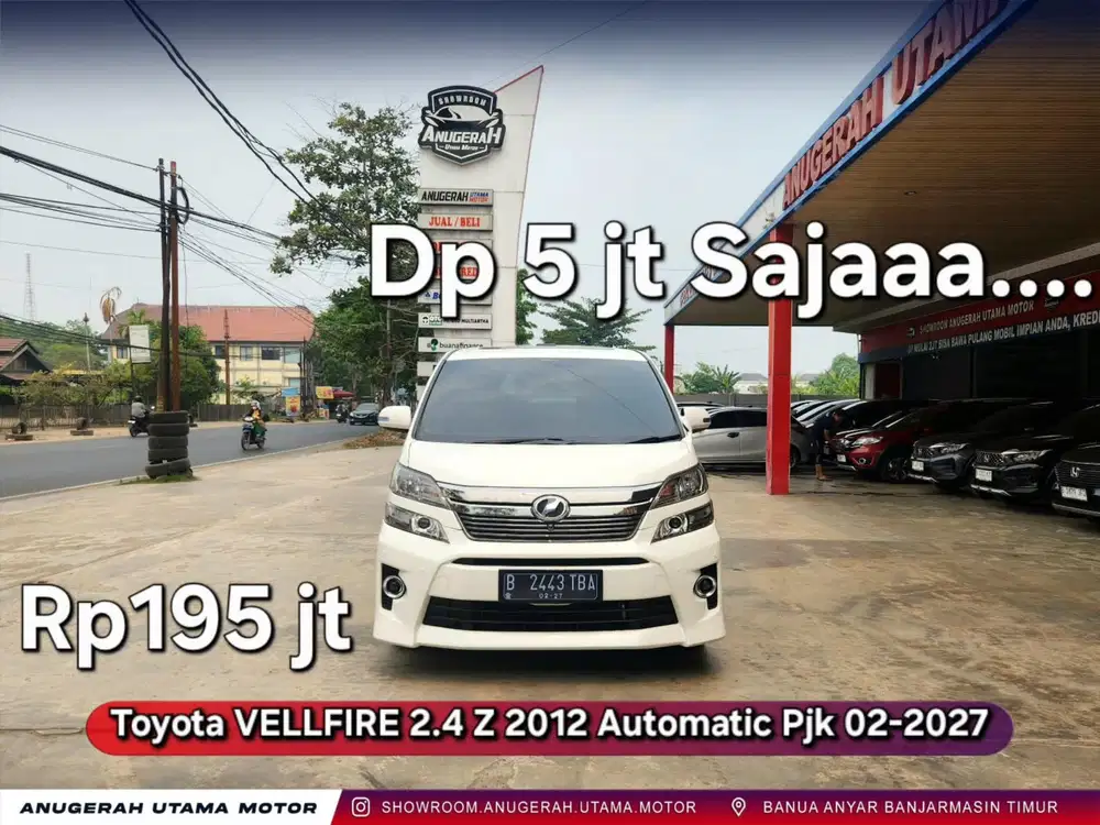 Dp5jt VELLFIRE 2.4 Z 2012 Automatic Pjk02-2027