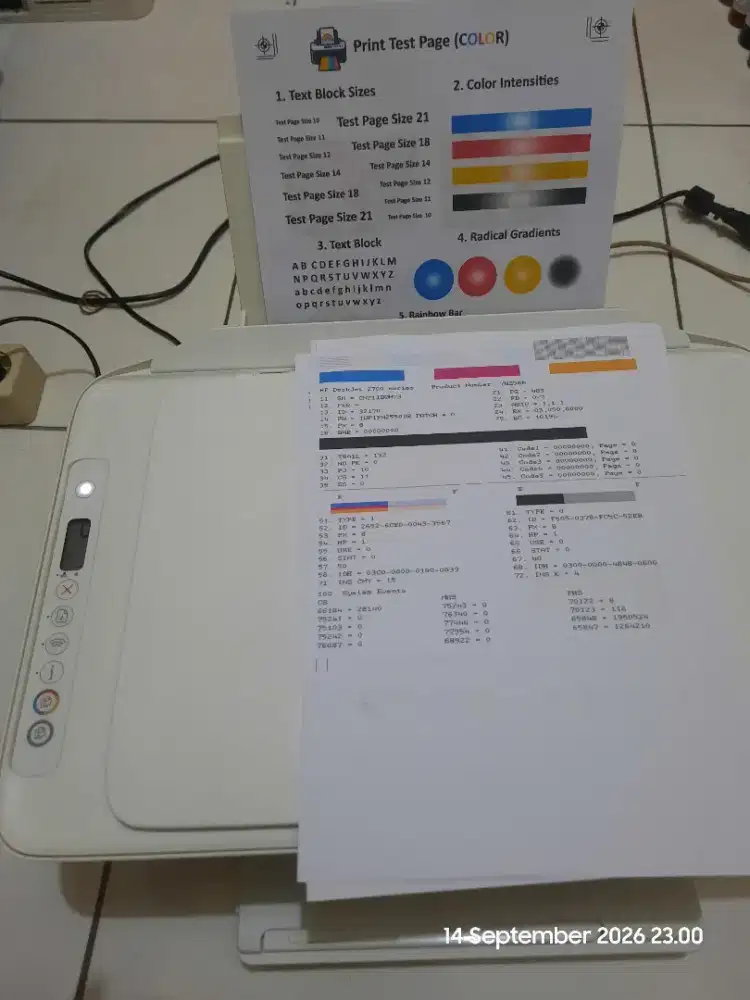 Printer Hp Deskjet 2775 print scan copy wifi normal