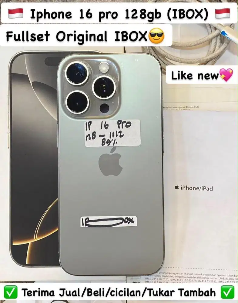 Iphone 16 Pro 128 Gb Natural Titanium Ibox Resmi