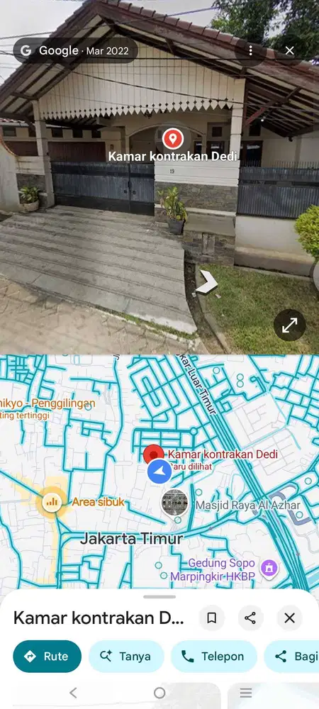 Kost murah kamar mandi dalam