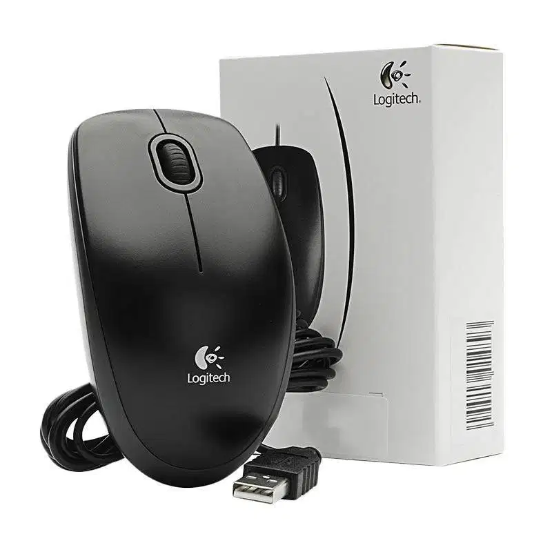 MOUSE WIRED LOGITECH B100