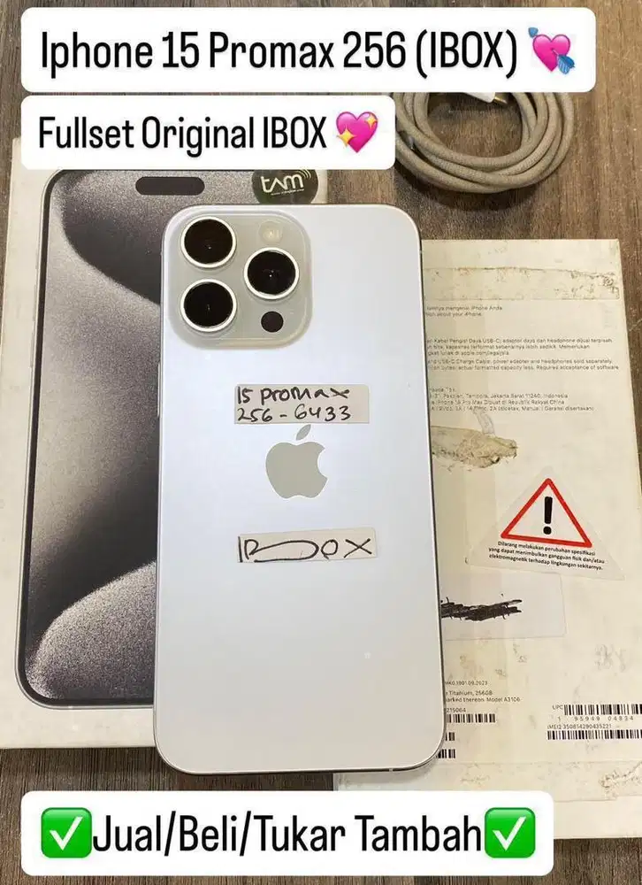 Iphone 15 Promax 256 Gb White Titanium Ibox