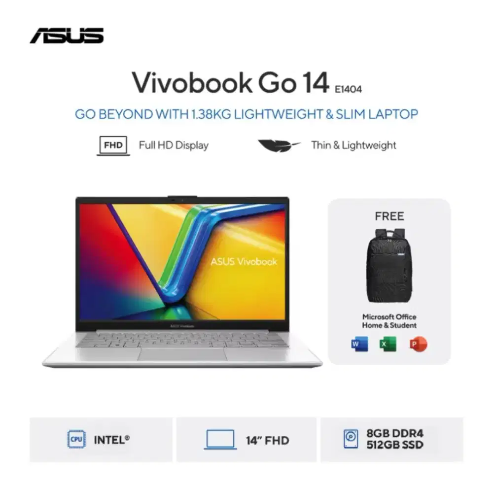 Laptop asus vivobook go 14 E1404