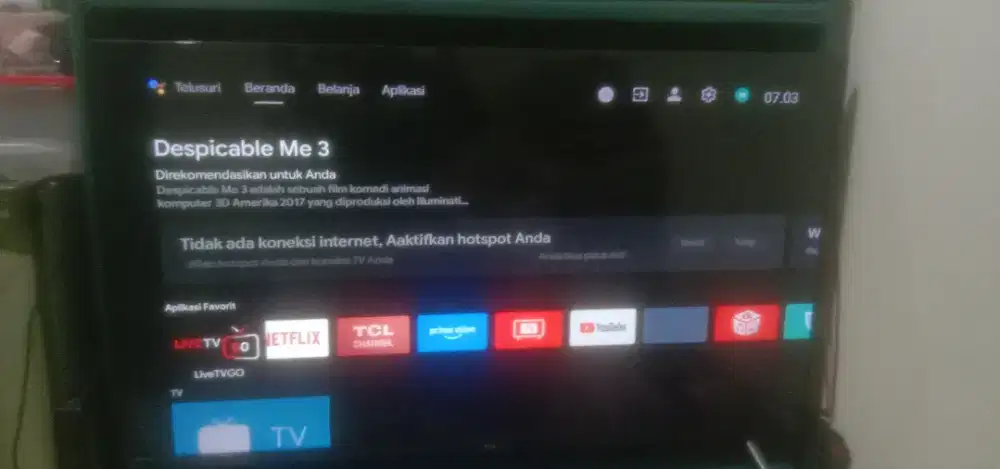 Jual tv 40 inch android merk TCL