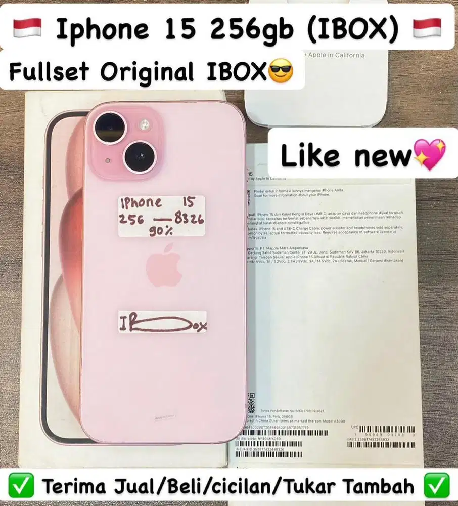 Iphone 15 256 Gb Pink Resmi Ibox