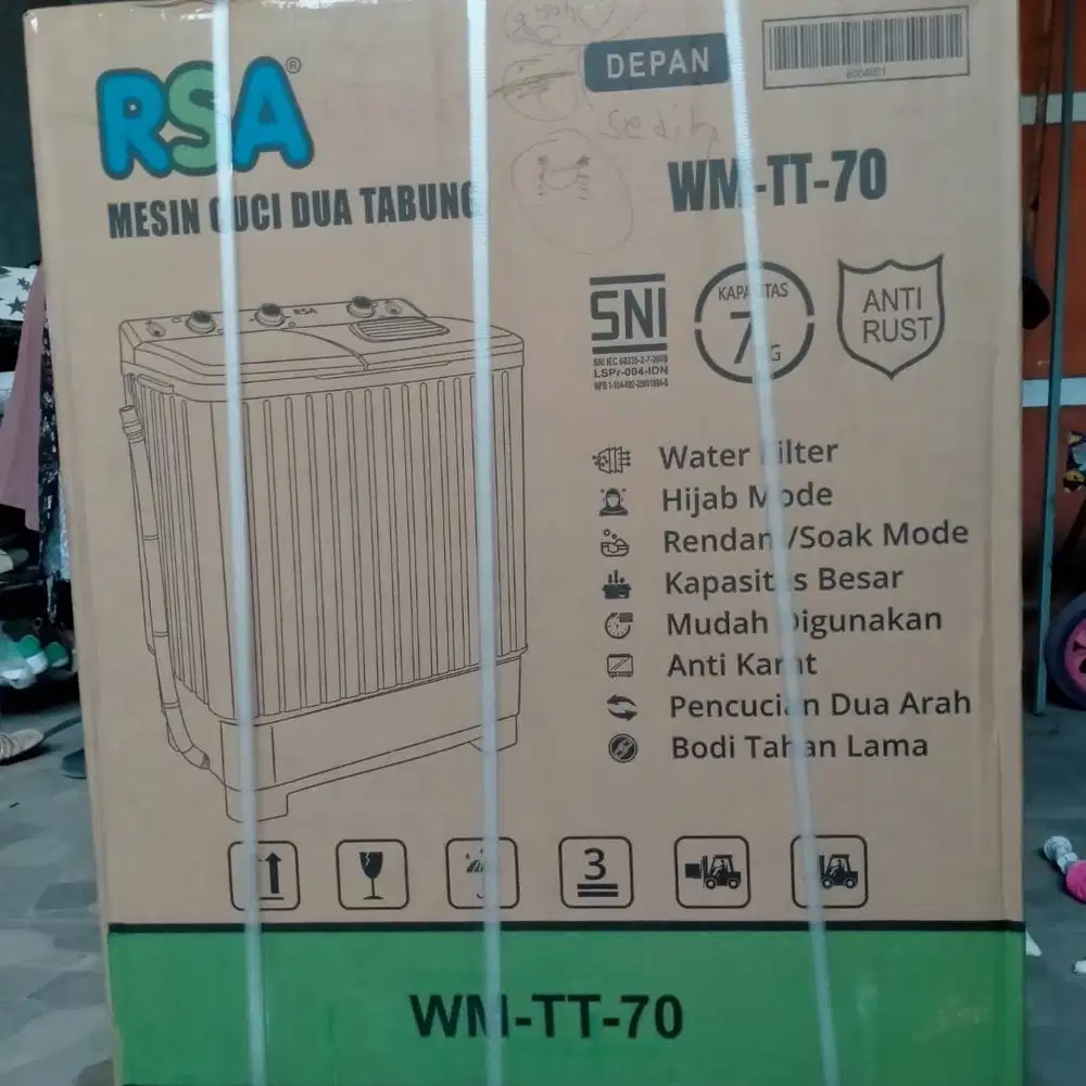 JUAL MESIN CUCI MERK RSA MASIH BARU DAN TERSEGEL