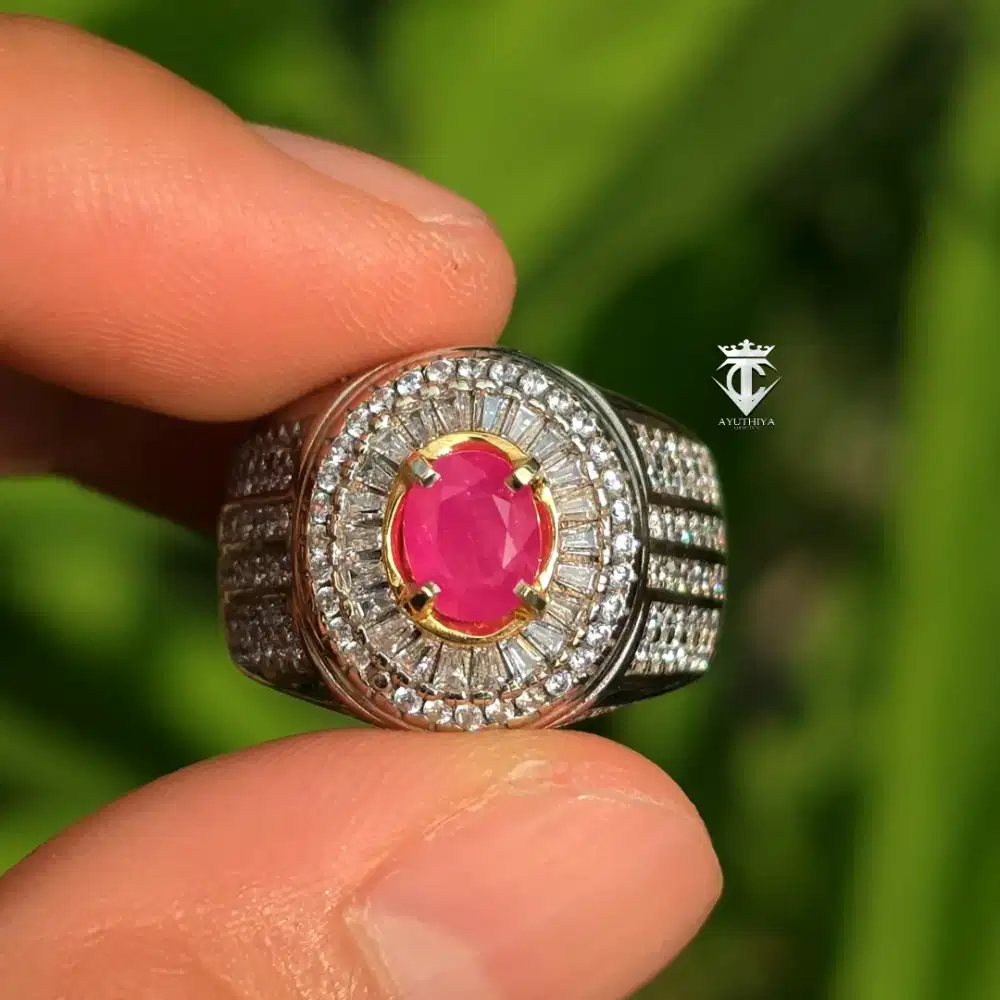 Batu Permata Natural Ruby Burma Myanmar 1.42 Ct SKY Lab Certified