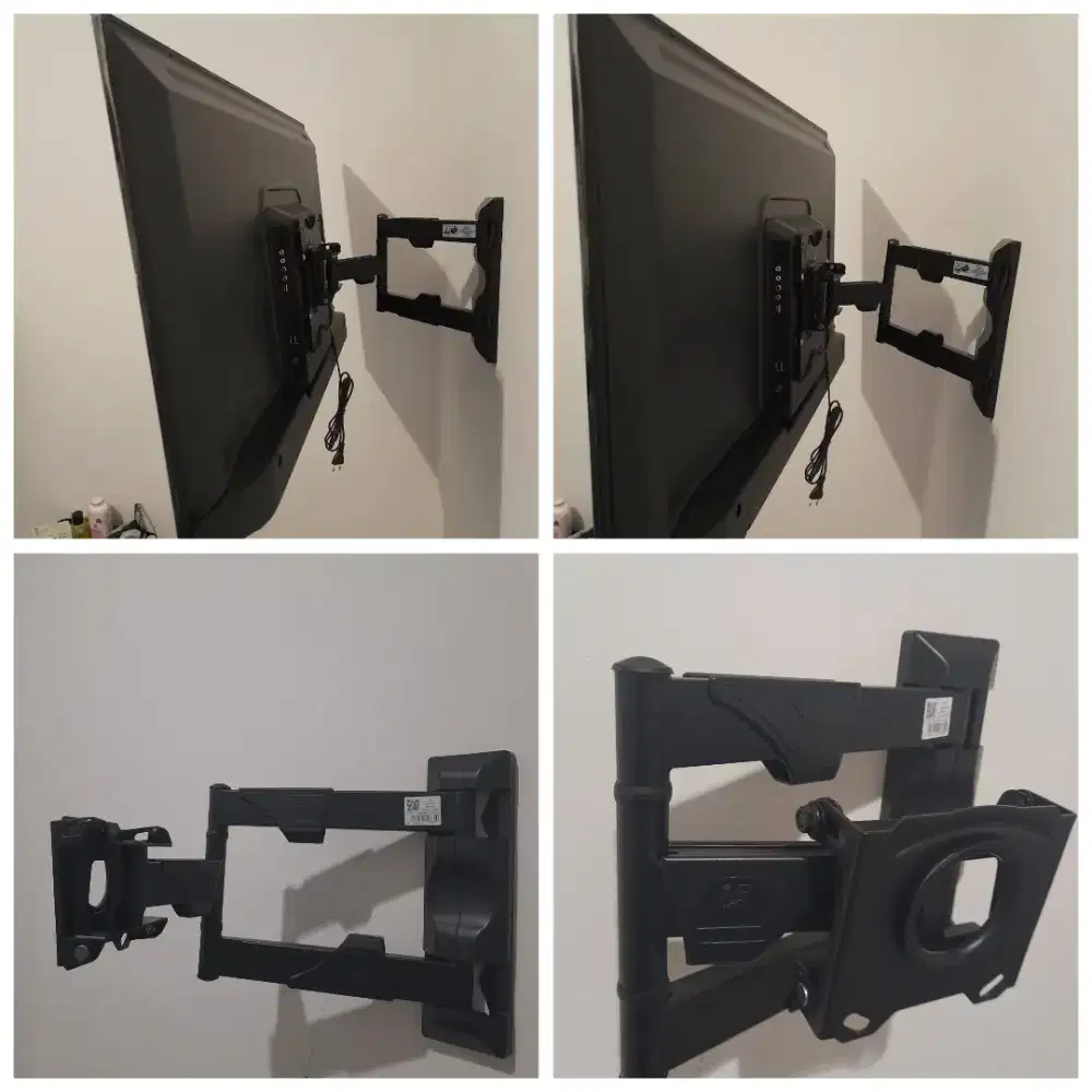 Bracket tv di dinding plus pasang