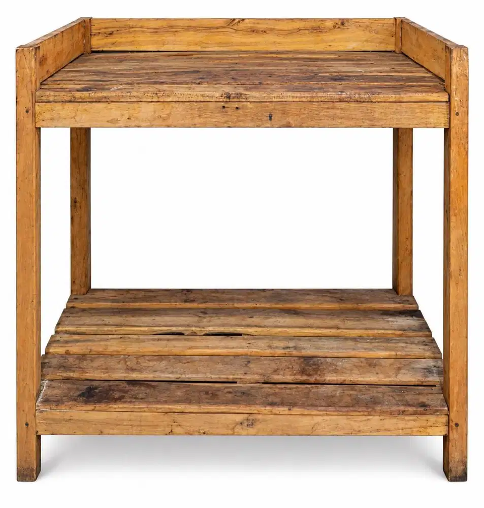 Meja Display Kayu 2 Tingkat | Cocok untuk Cafe, Warung, Booth & Usaha