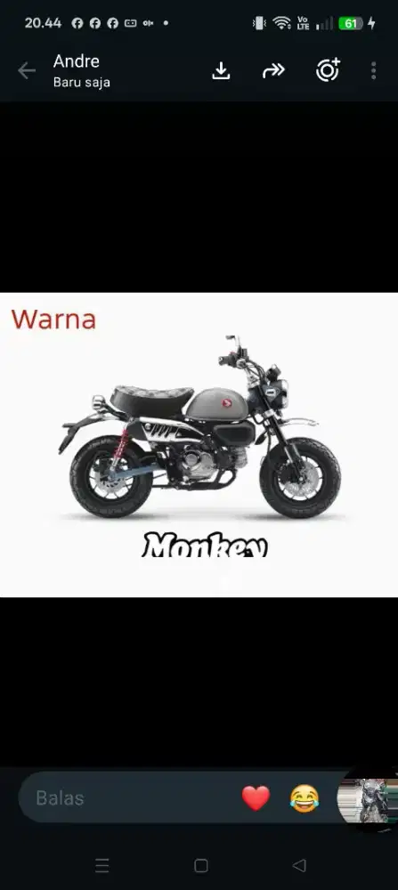 Honda monkey hitam 2026 km 50 gak jadi pake