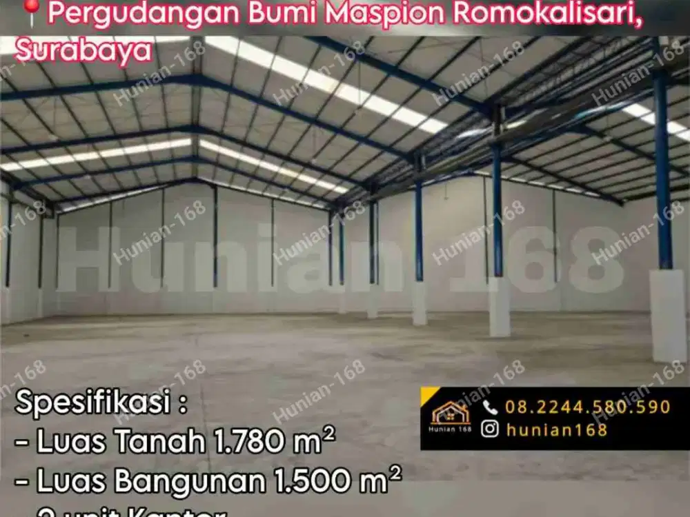 Sewa Gudang Pergudangan Bumi Maspion Fortune Romokalisari Gresik Surabaya Benowo Tambak Osowilangun Permai Kebomas Manyar Tanah Industri Kavling Pabrik