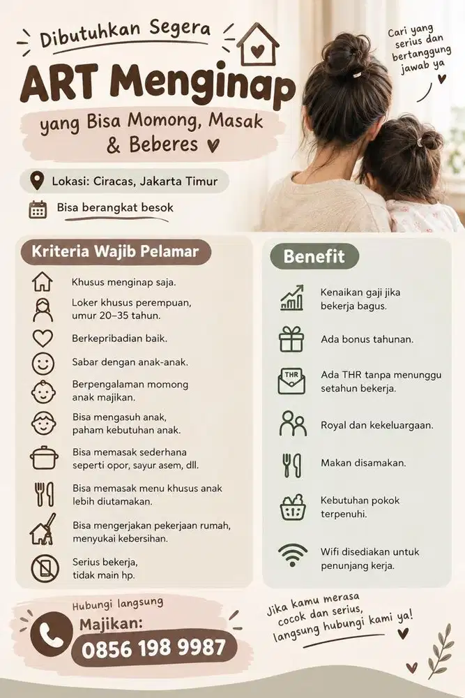 Dibutuhkan art momong